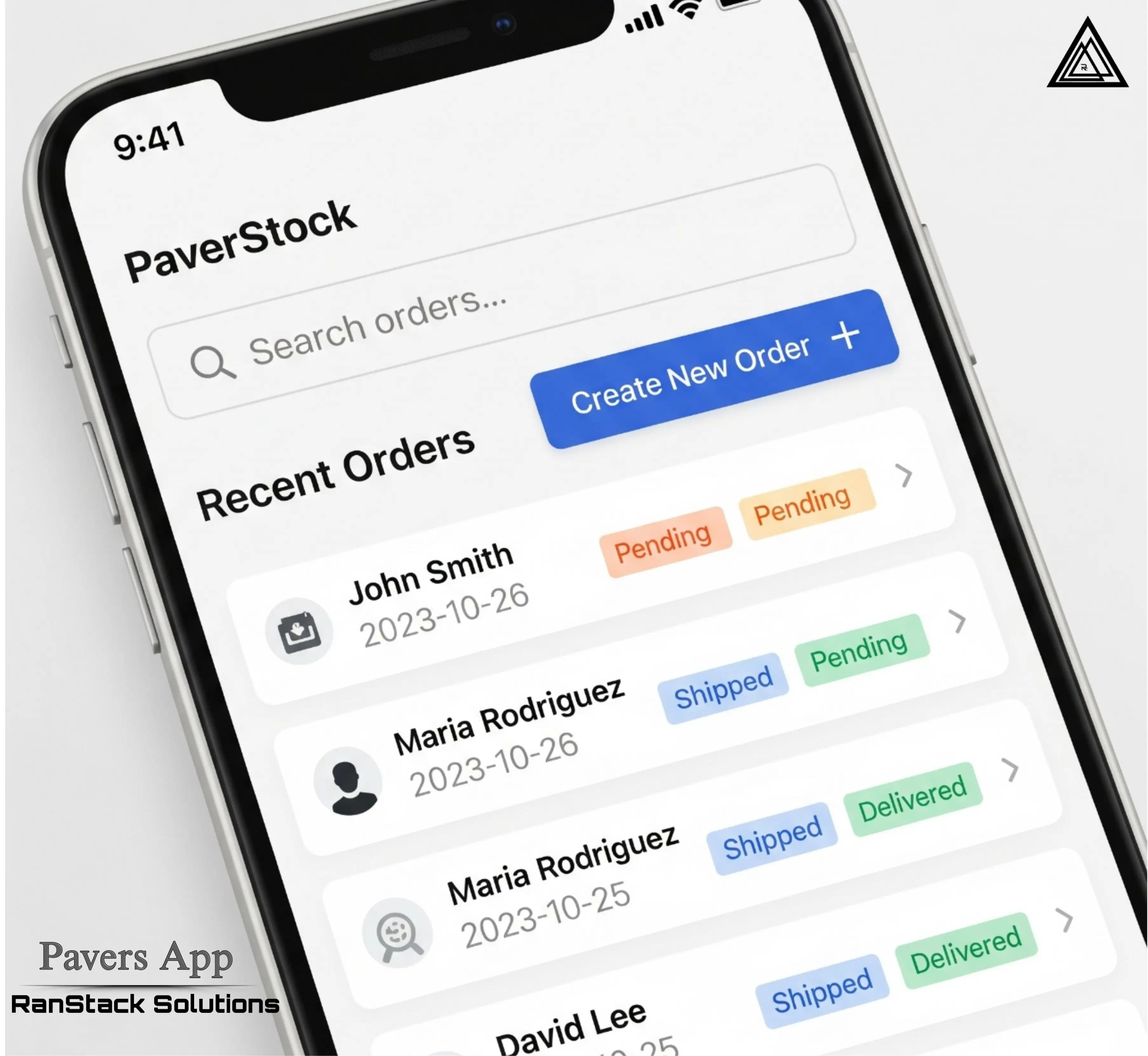 PaverStock Mobile Inventory App