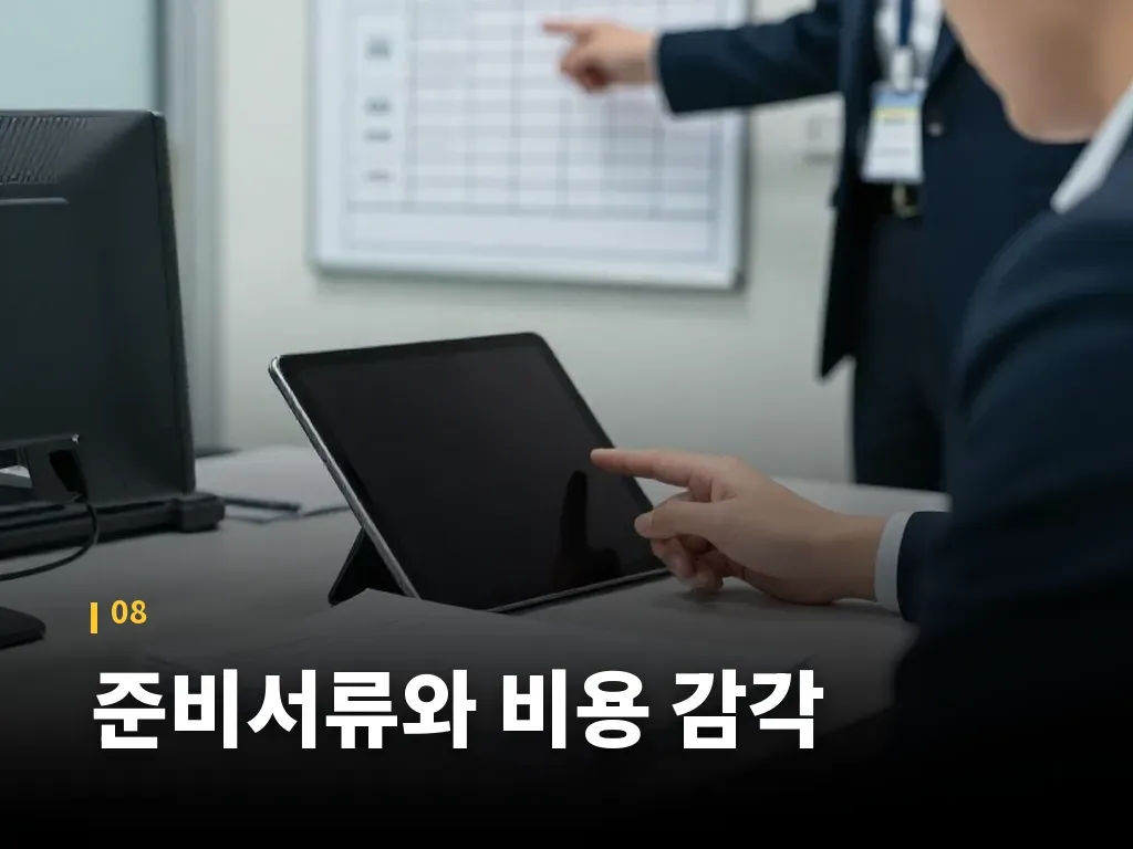 준비서류와 비용 감각 이미지