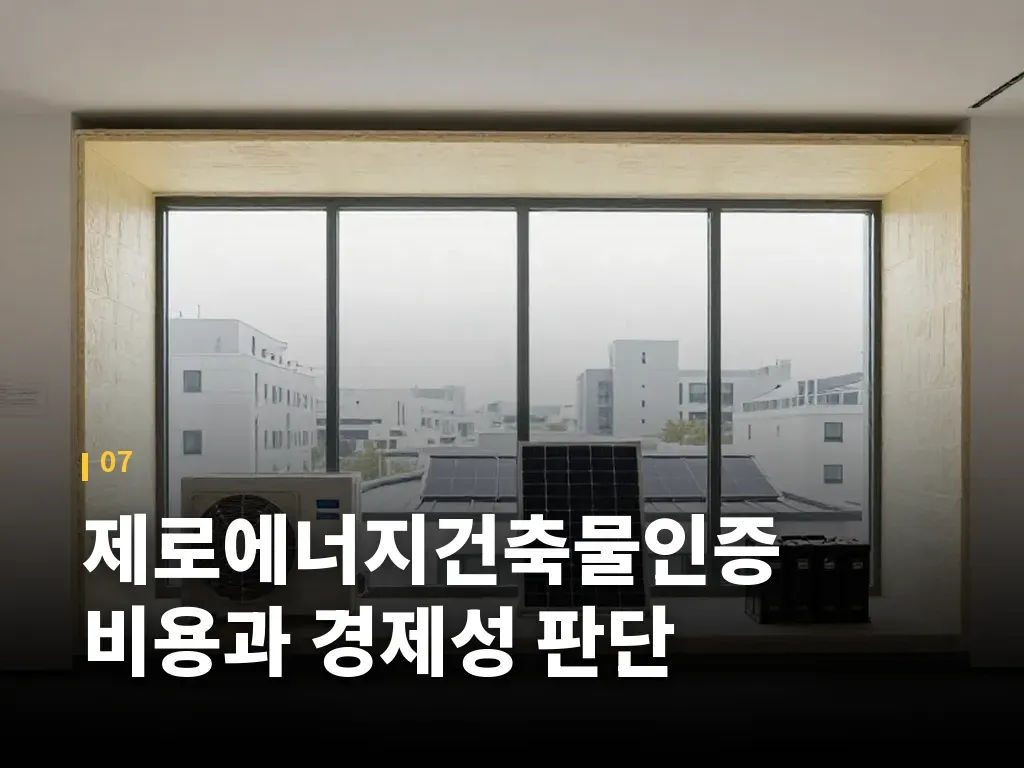 제로에너지건축물인증 비용과 경제성 판단 이미지