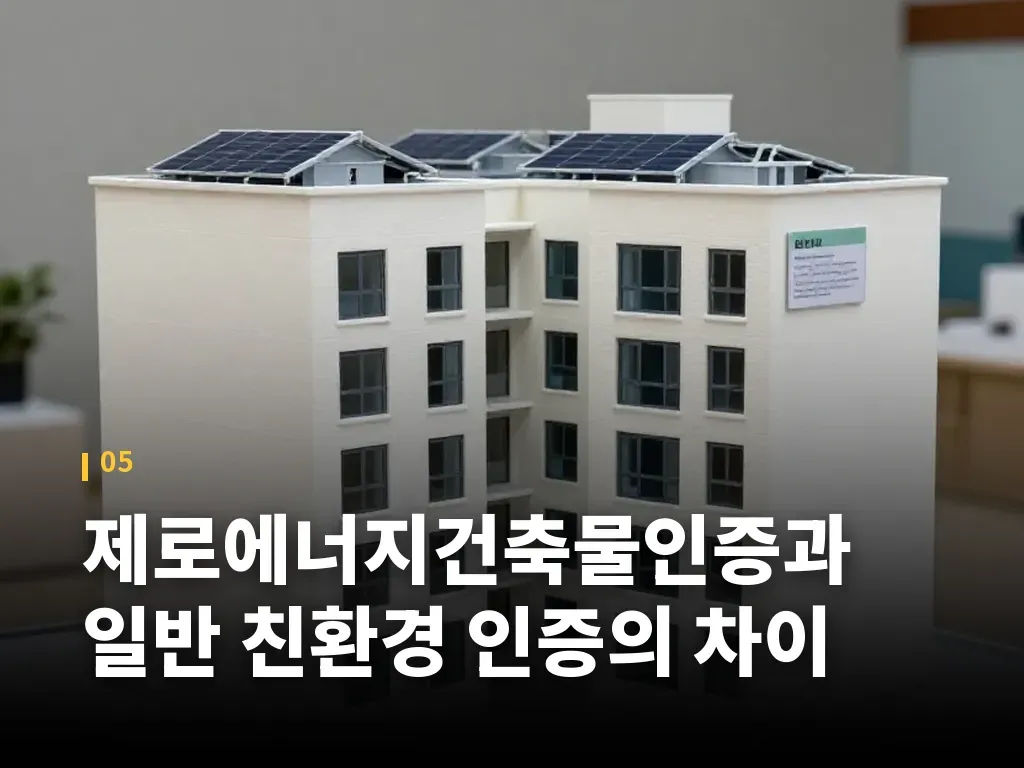 제로에너지건축물인증과 일반 친환경 인증의 차이 이미지