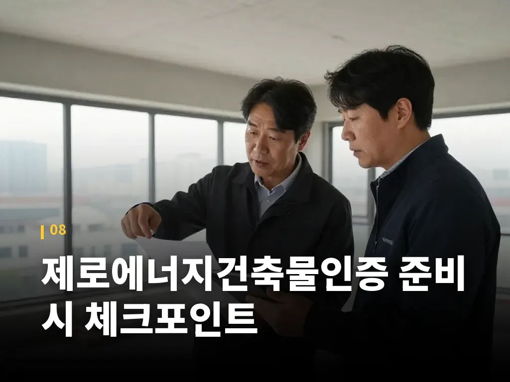 제로에너지건축물인증 준비 시 체크포인트 이미지