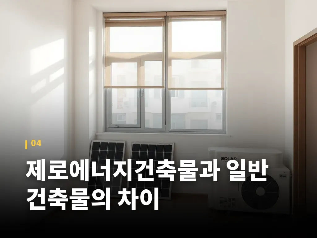 제로에너지건축물과 일반 건축물의 차이 이미지
