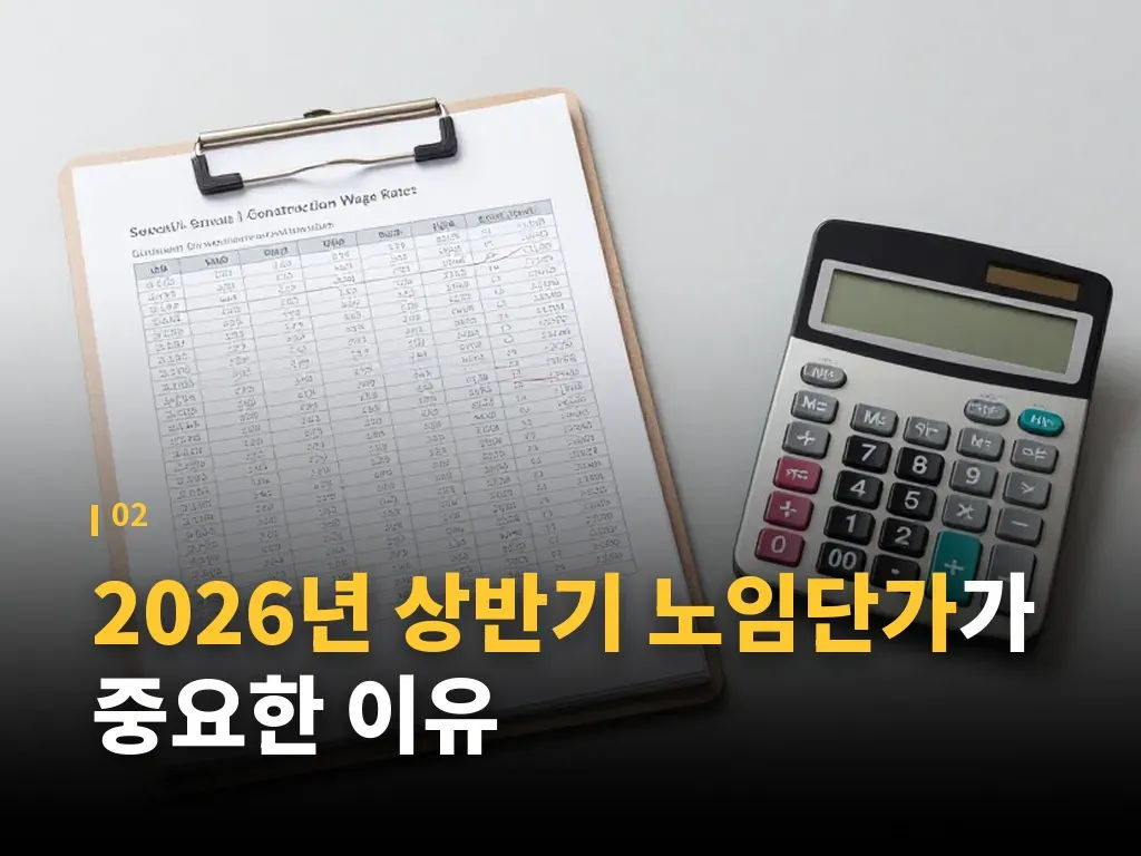 2026년 상반기 노임단가 비교로 보는 변화 폭 이미지