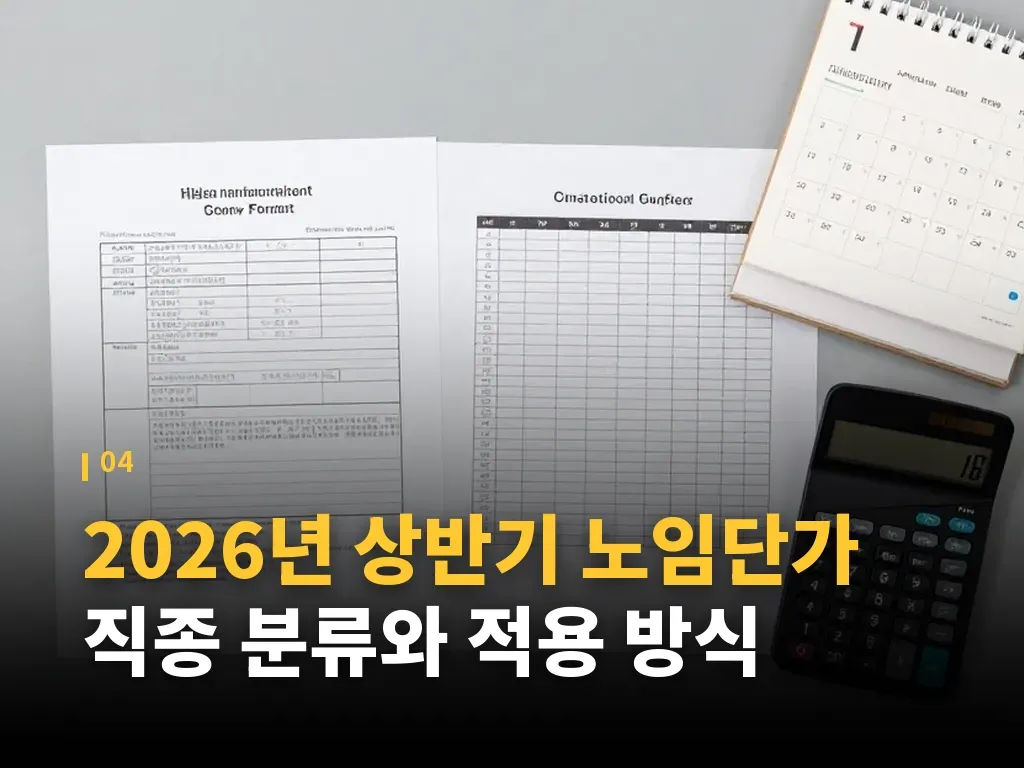 미조사 직종과 유사 직종 적용 방식 이미지