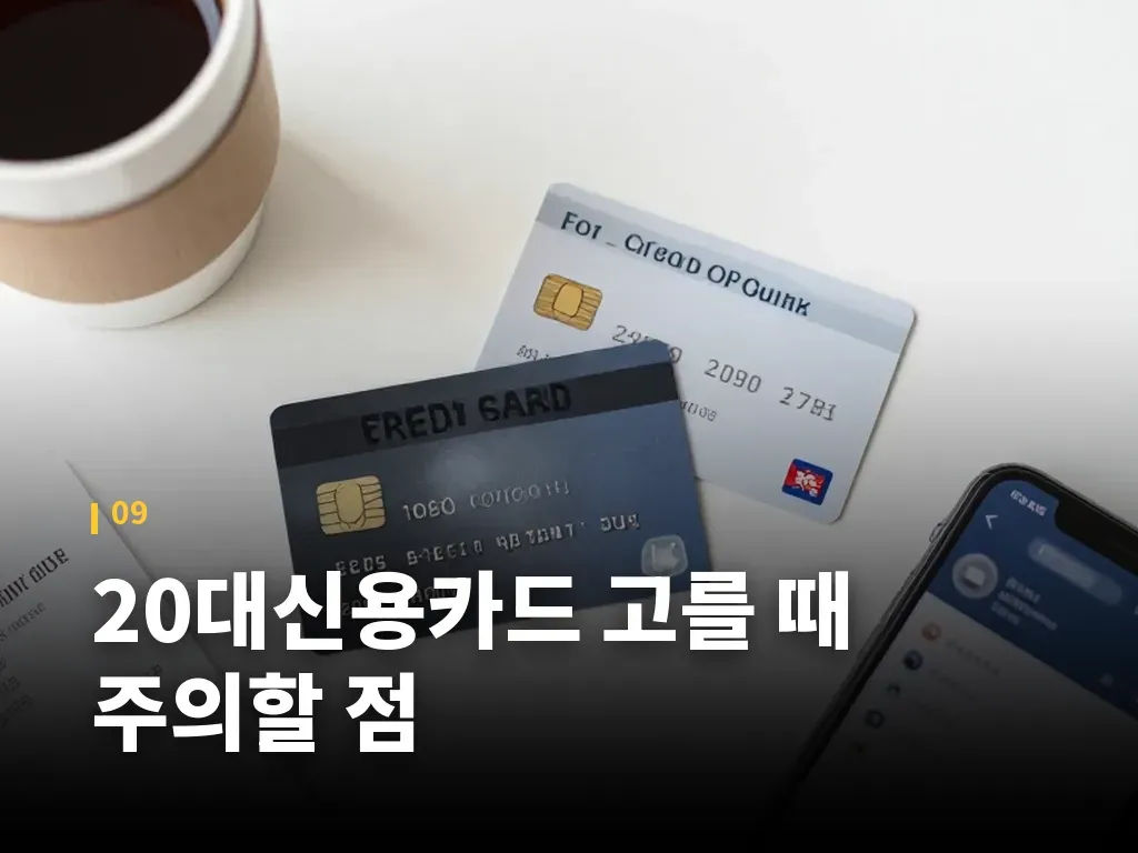 20대신용카드 고를 때 주의할 점 이미지