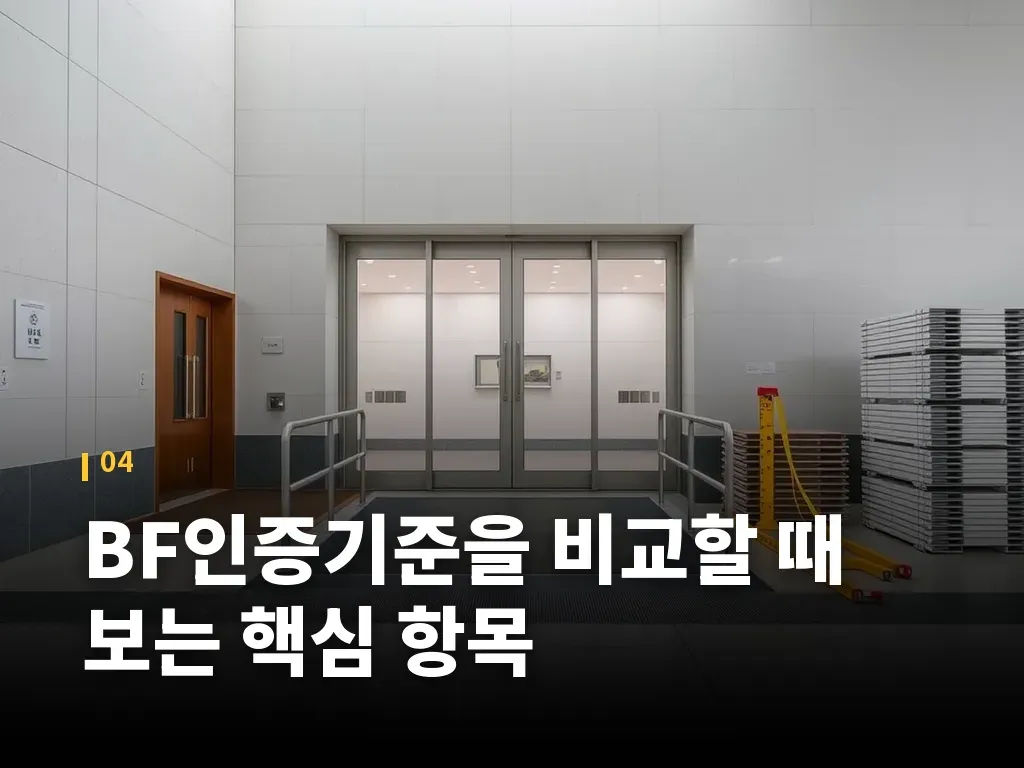 BF인증기준을 비교할 때 보는 핵심 항목 이미지