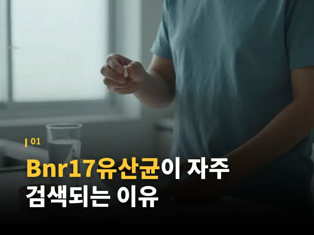 Bnr17유산균 비슷한 제품 비교 포인트 이미지