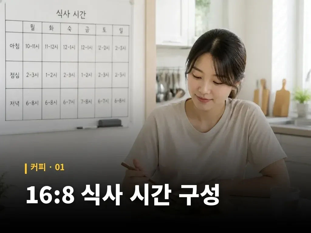 16:8 식사 시간 구성 이미지