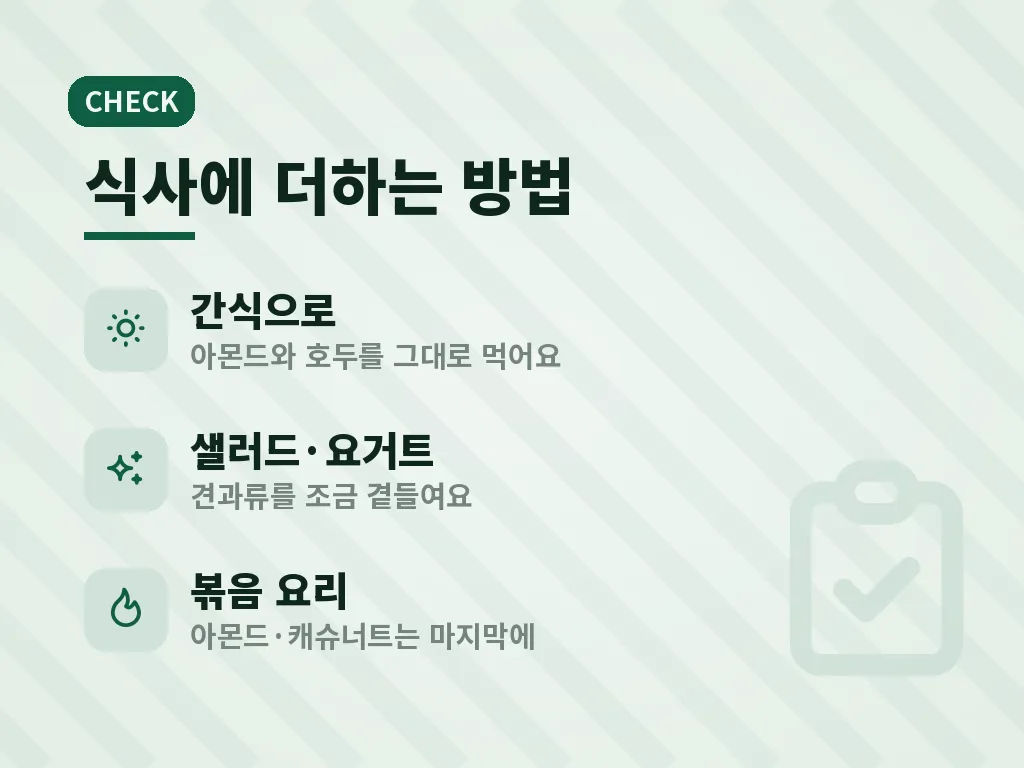 견과류 섭취량과 부작용 이미지
