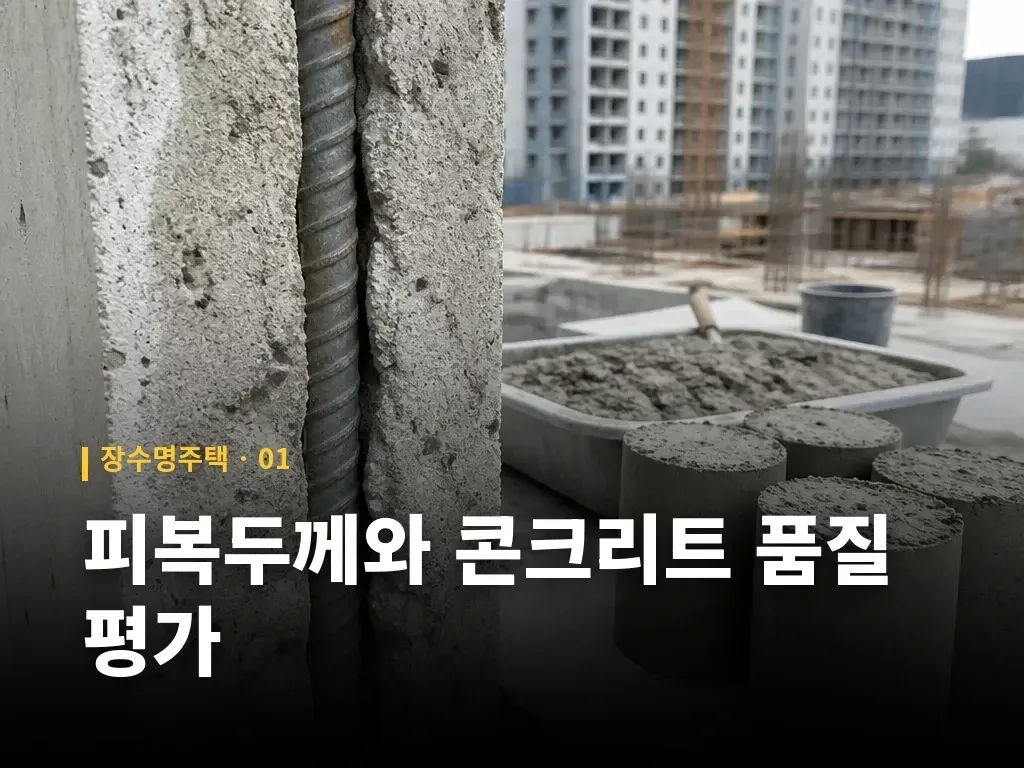 피복두께와 콘크리트 품질 평가 이미지