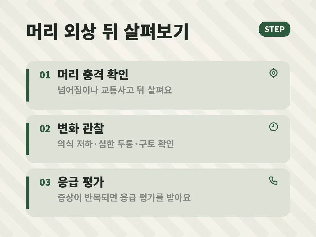 응급 상황에서 피해야 할 행동 이미지