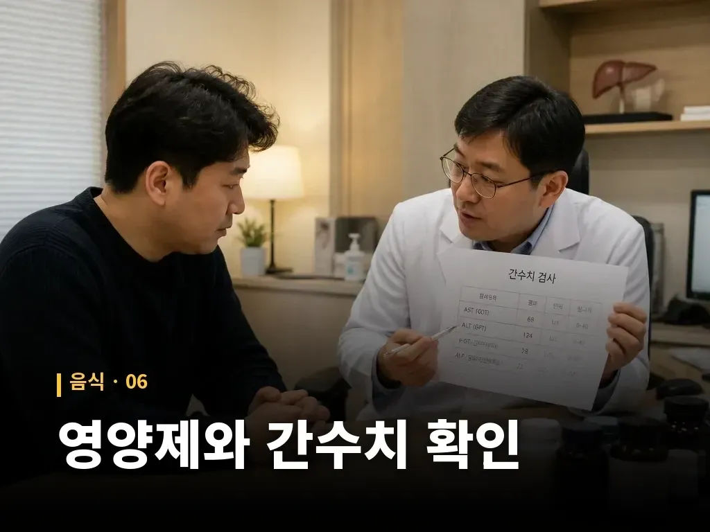 영양제와 간수치 확인 이미지