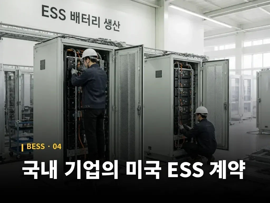 국내 기업의 미국 ESS 계약 이미지
