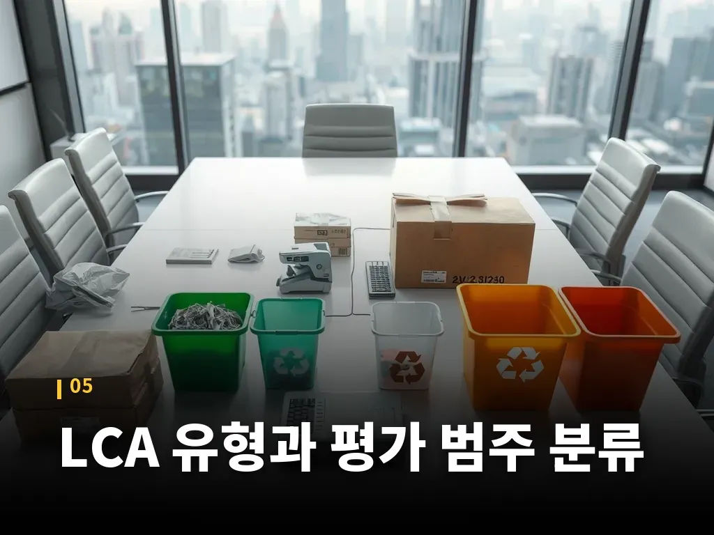 LCA 유형과 평가 범주 분류 이미지