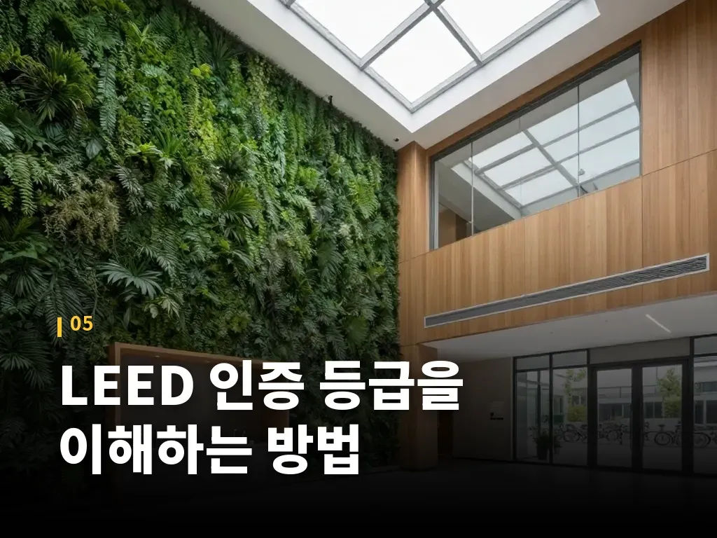 LEED 인증 등급을 이해하는 방법 이미지