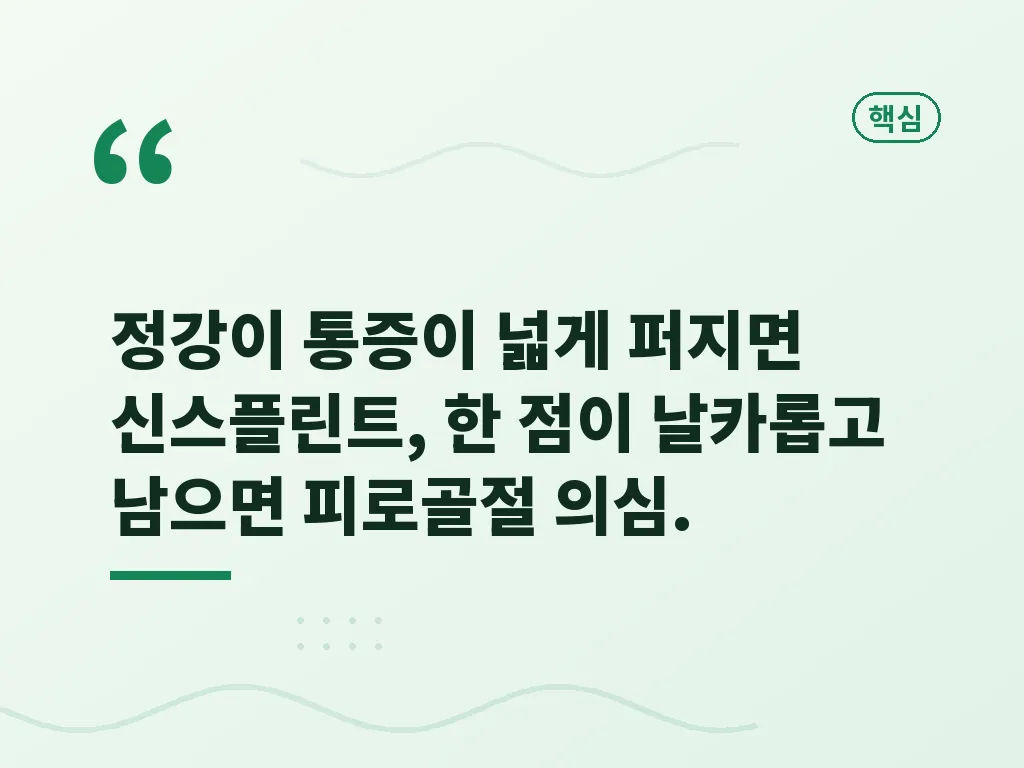 정강이 통증과 신스플린트 차이 이미지