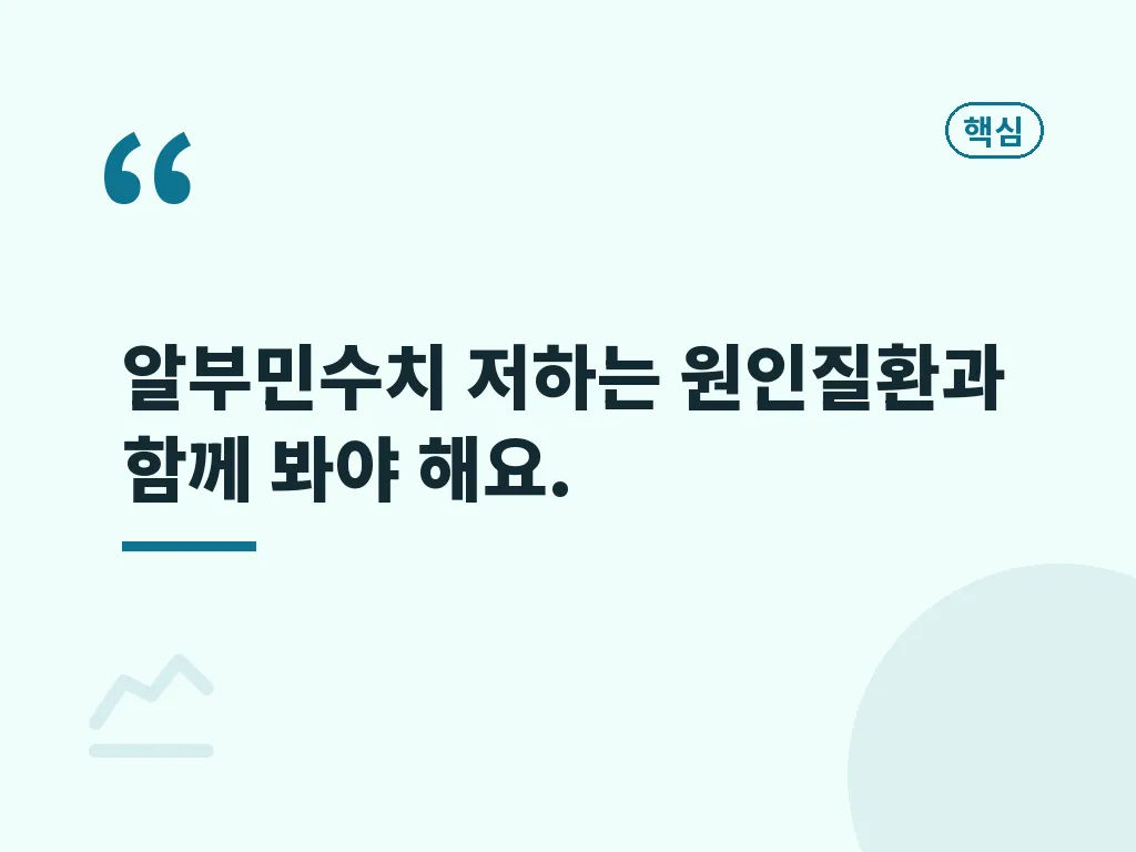 알부민주사가 필요한 경우와 아닌 경우 이미지