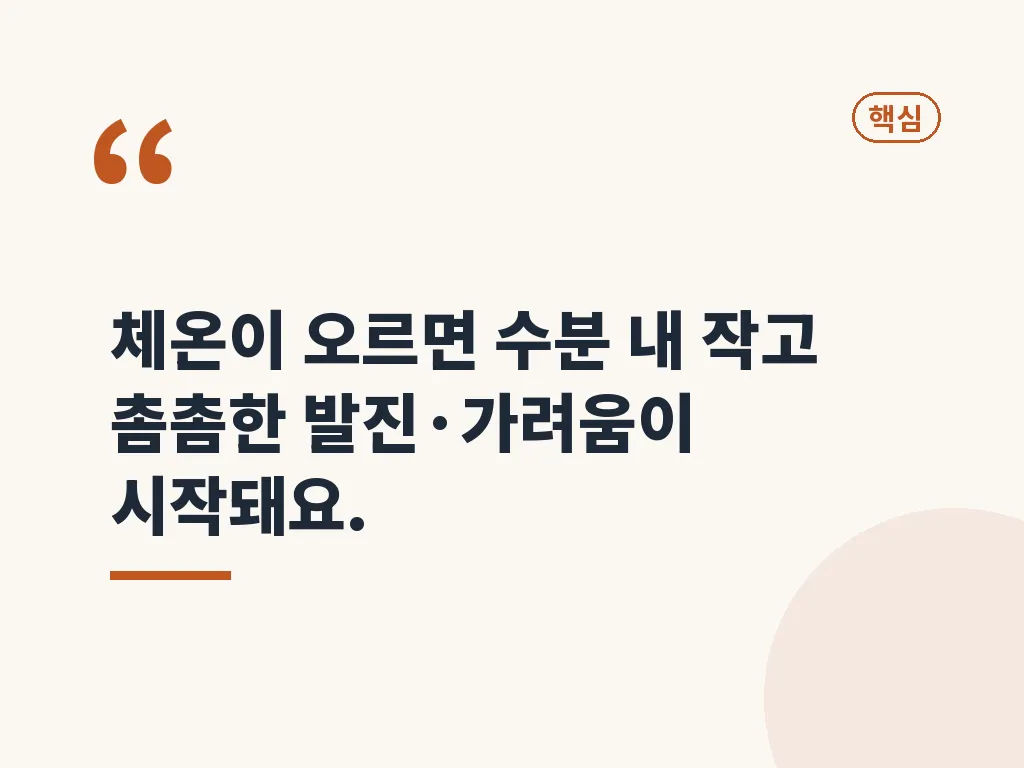 콜린성 두드러기와 다른 두드러기 비교 이미지