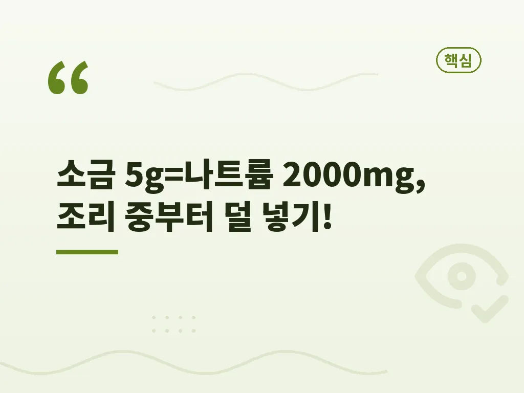 하루 나트륨 권장량을 넘기기 쉬운 음식 유형 이미지