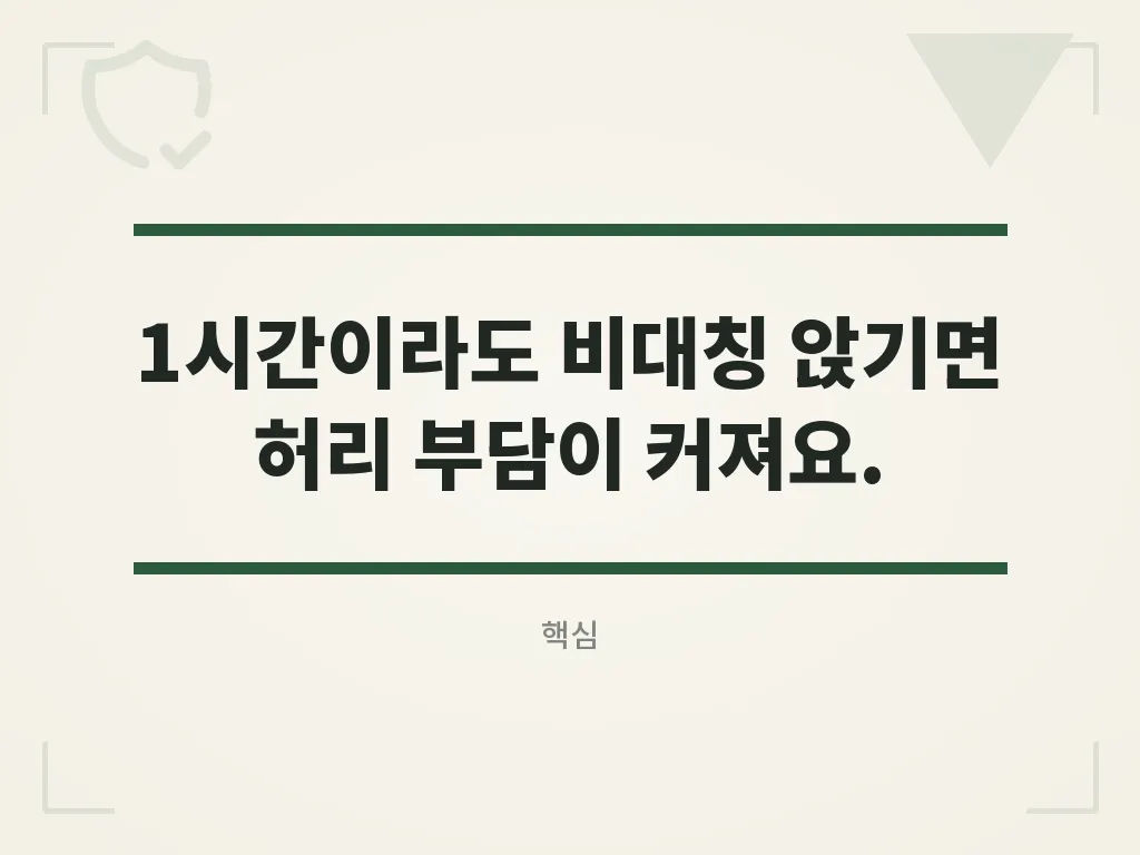 허리 부담을 줄이는 단계별 습관 이미지