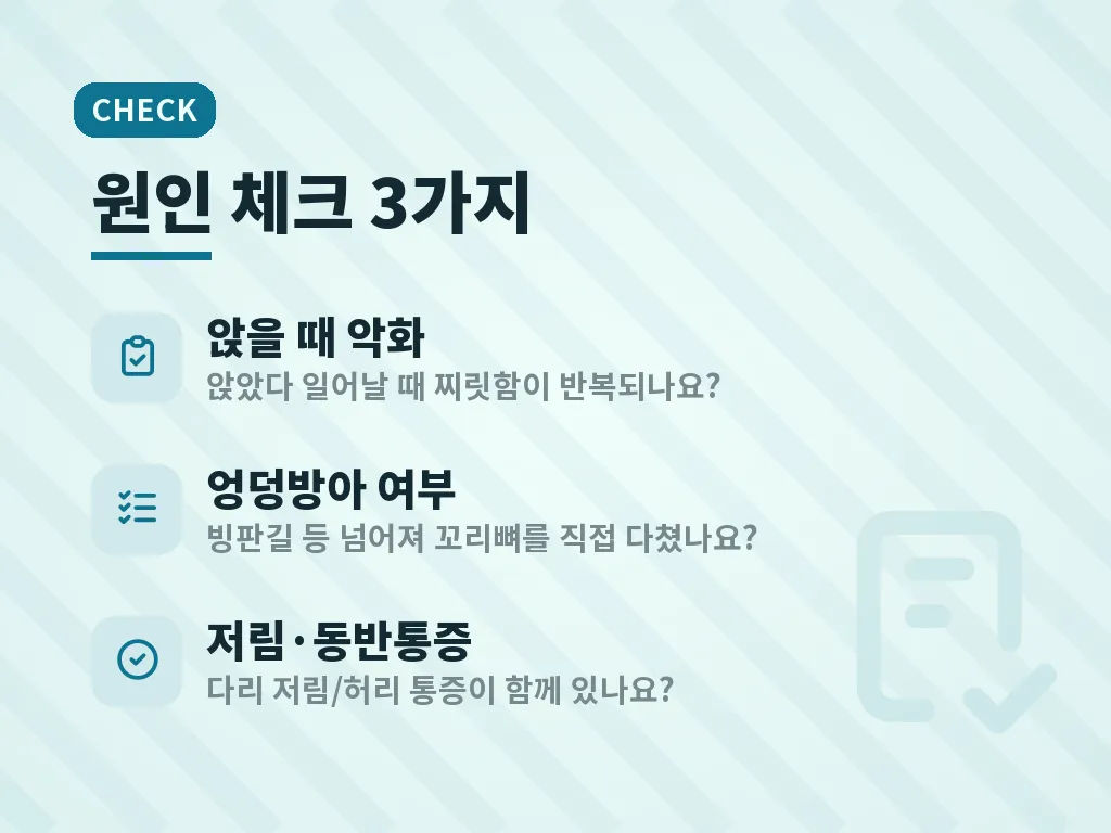 꼬리뼈통증 완화에 도움이 되는 생활 조정 이미지
