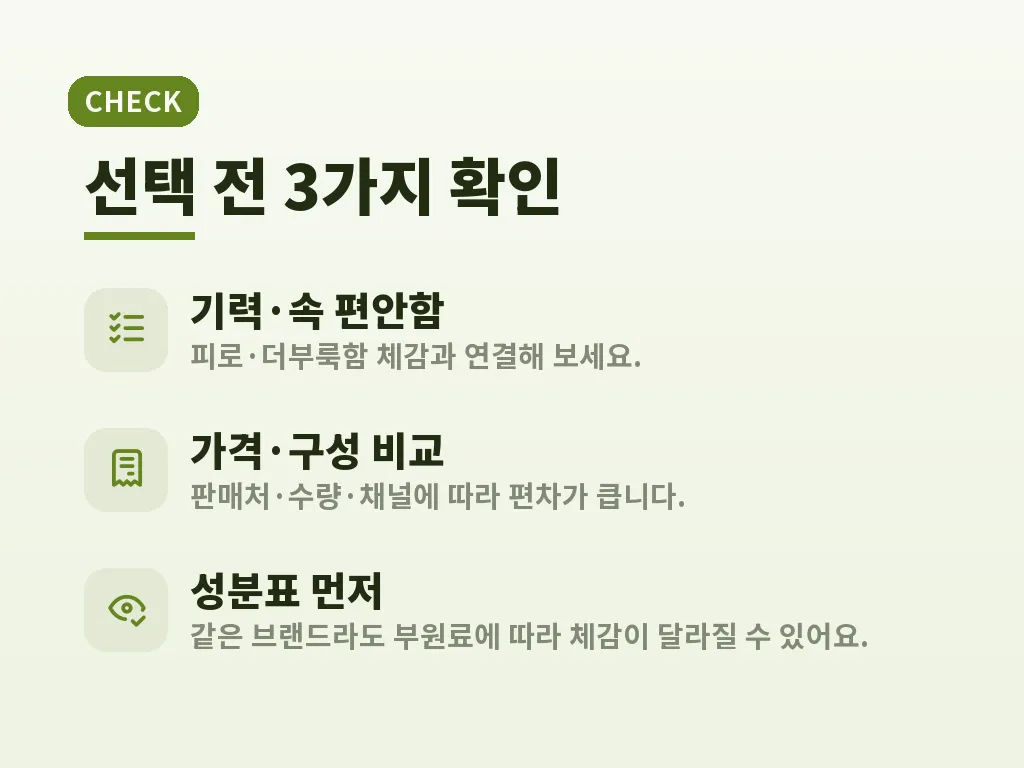 침향환 제품 유형별 분류 이미지