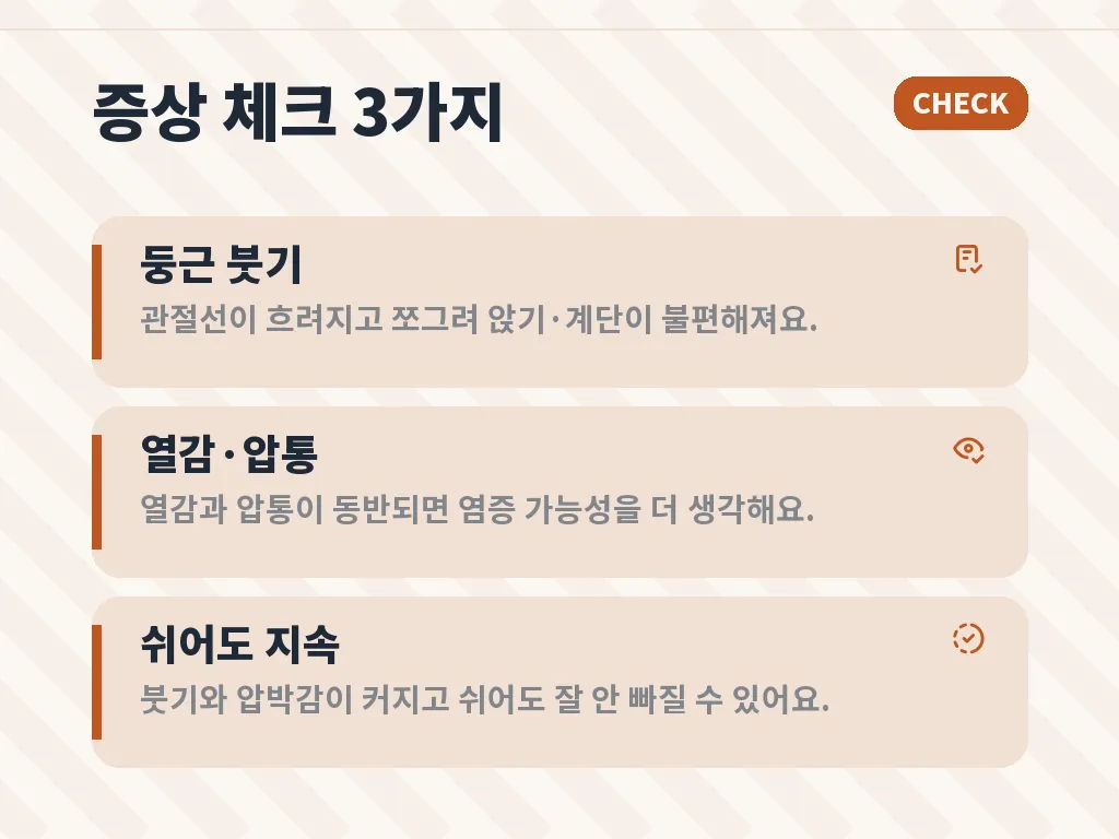 집에서 먼저 할 수 있는 대처 이미지