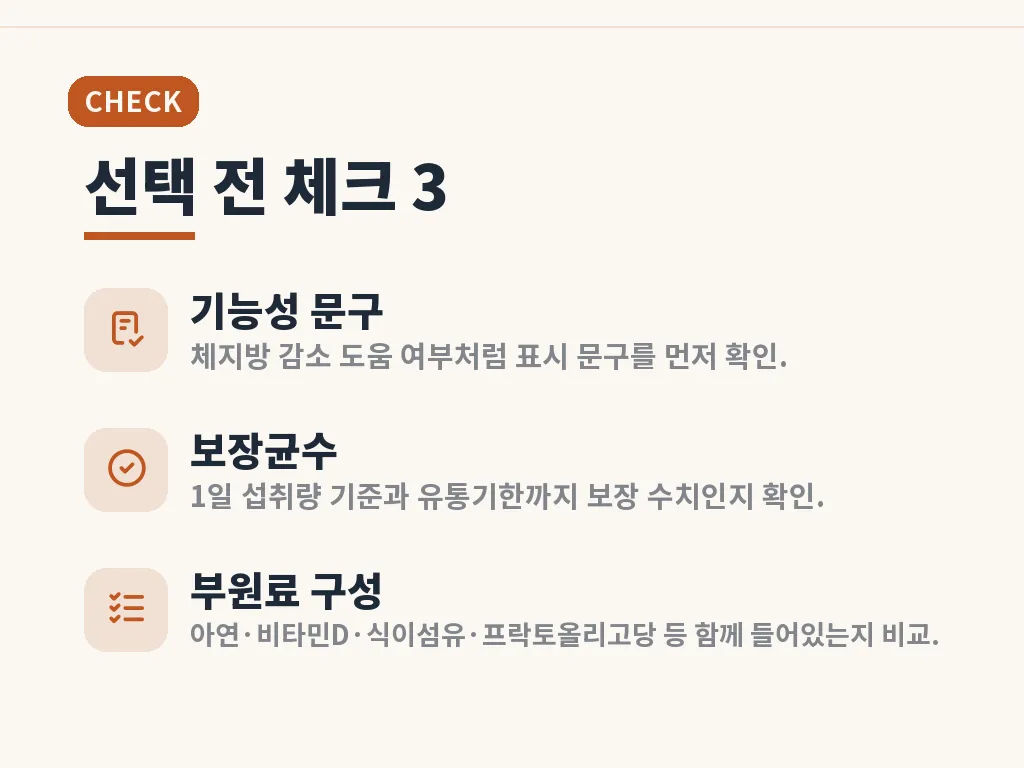 섭취 방법과 생활 습관 연결 이미지