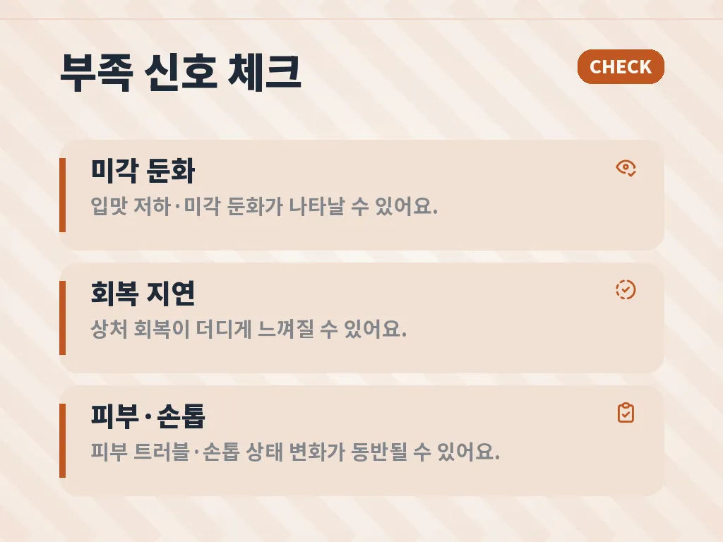 식사로 채우는 방법과 보충제 선택 이미지