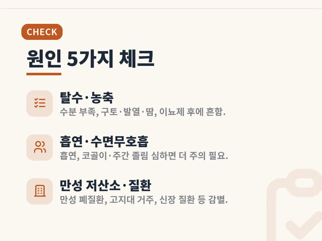 혈색소 과다 확인에 필요한 검사 이미지