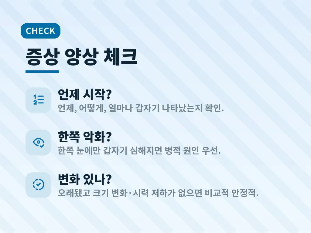 비문증 치료 방법의 비교 이미지