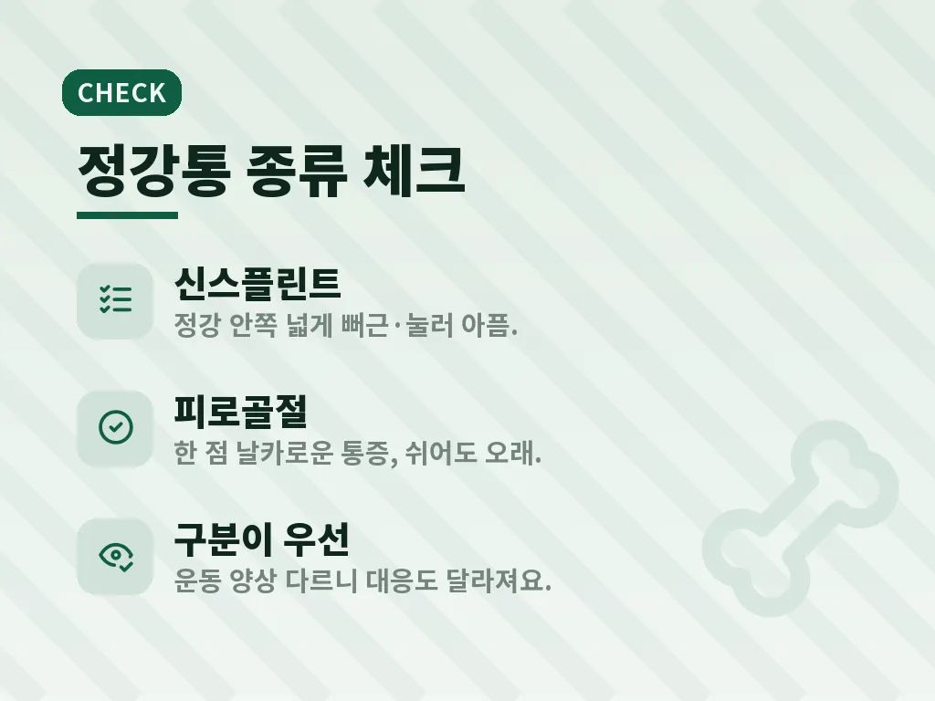 정강이 통증이 심할 때 대처 순서 이미지