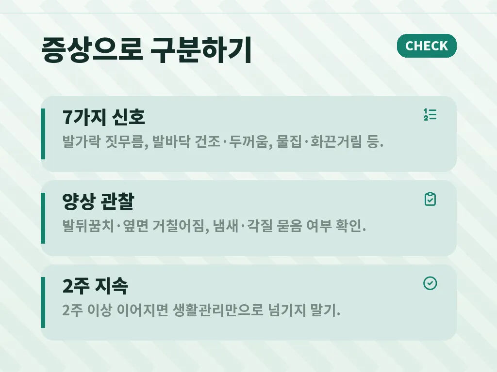 집에서 할 수 있는 초기 대처 이미지