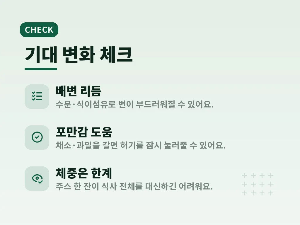 해독주스효과를 보는 마시는 방법 이미지