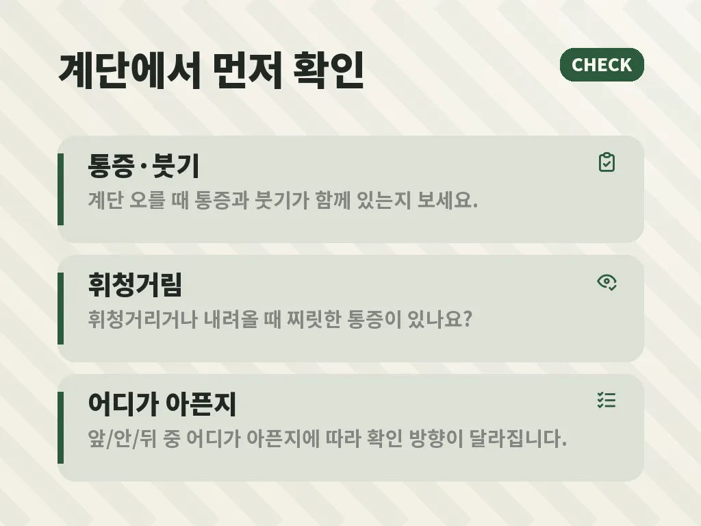 무릎 소리 대처 단계: 집에서 할 수 있는 순서 이미지