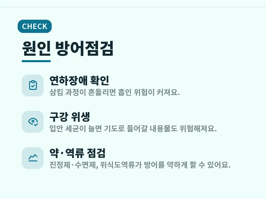 흡인성 폐렴의 유형과 분류 이미지