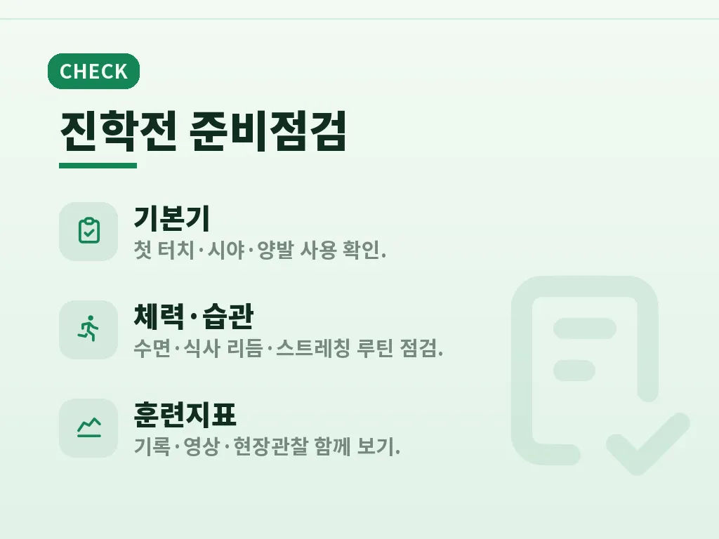 훈련에서 꼭 봐야 할 핵심 지표 이미지