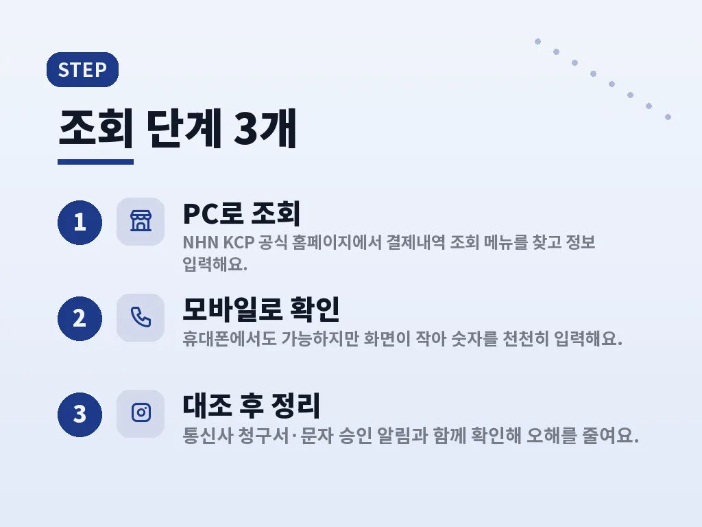 KCP 결제내역에서 자주 나오는 유형 이미지