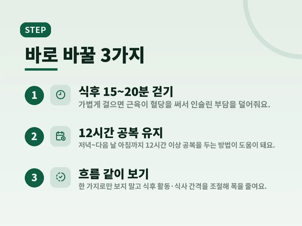 인슐린 분비를 지키는 식사 전략 이미지