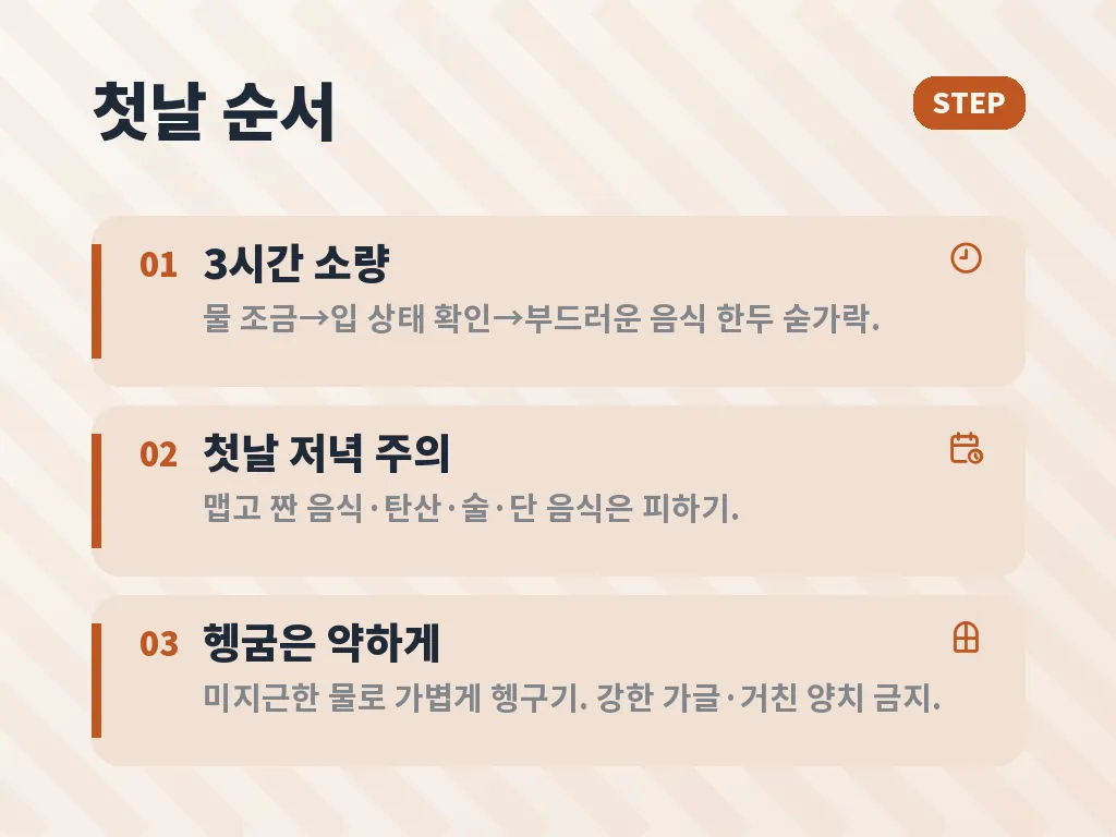스케일링 후 식사와 양치, 가글은 어떻게 다를까 이미지