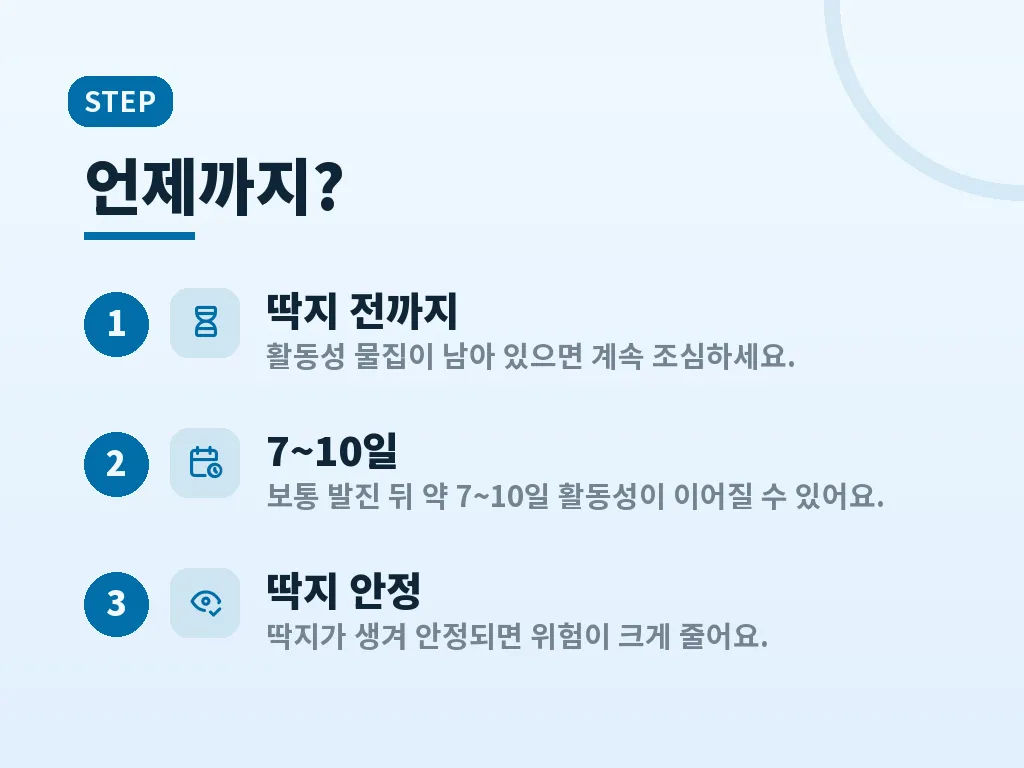 대상포진 전염성과 초기 증상 구분 이미지