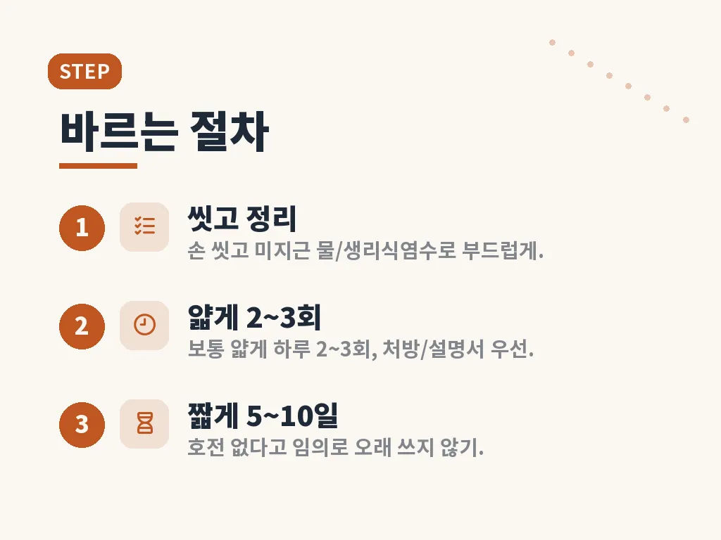 베아로반 연고 효능 사용 시 주의해야 할 점 이미지