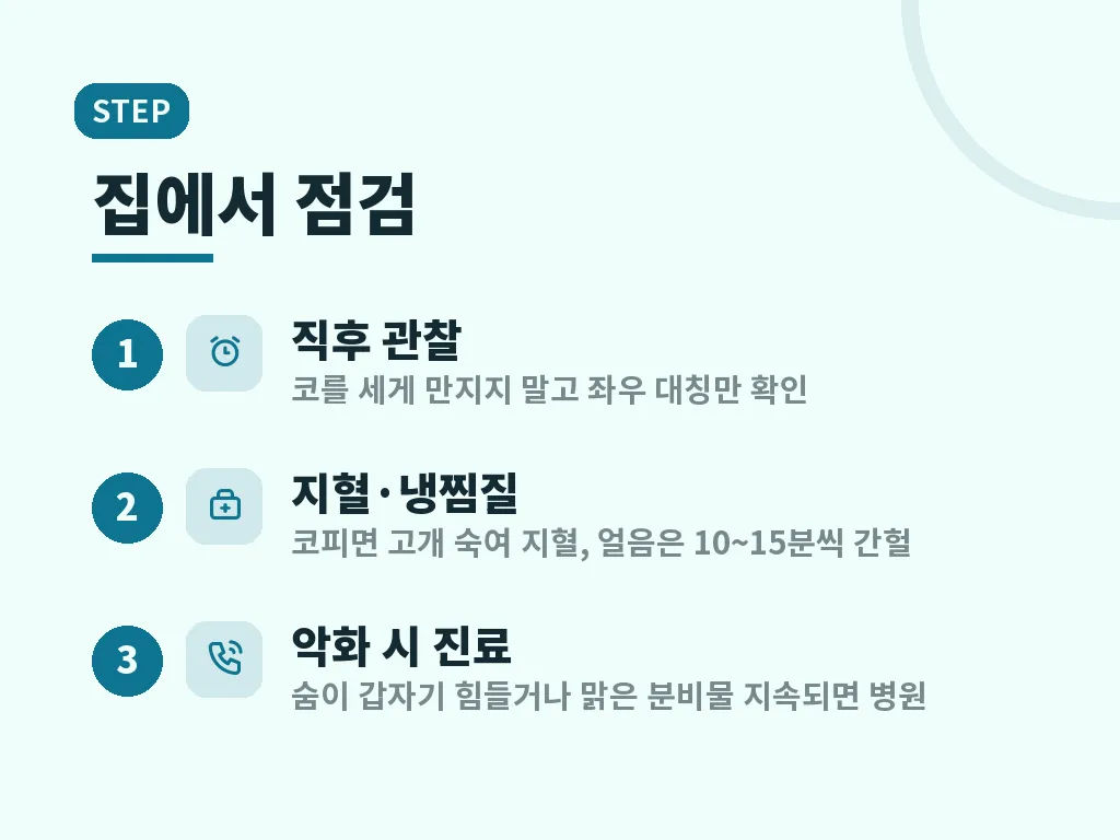코뼈 골절 증상 치료 방법과 코뼈골절수술 이미지