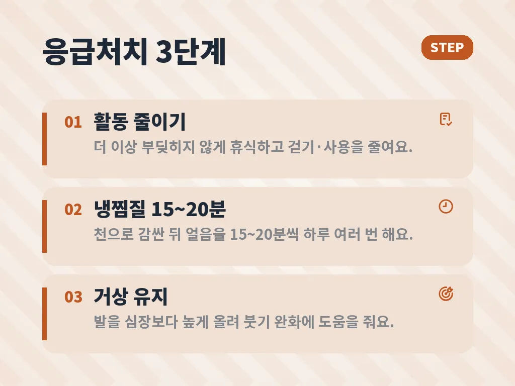 발가락 골절 증상 치료 방법 비교 이미지