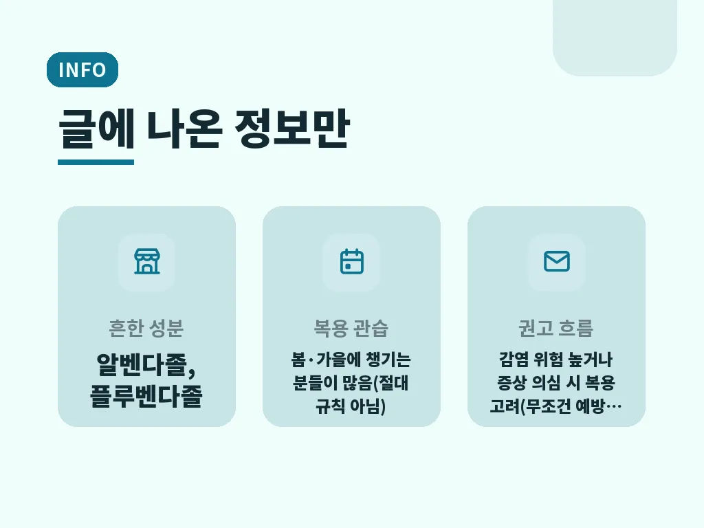 복용 후 나타날 수 있는 반응과 주의점 이미지