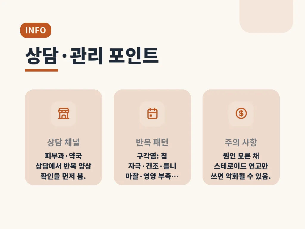 구각염이 자주 생길 때 점검할 분류 이미지