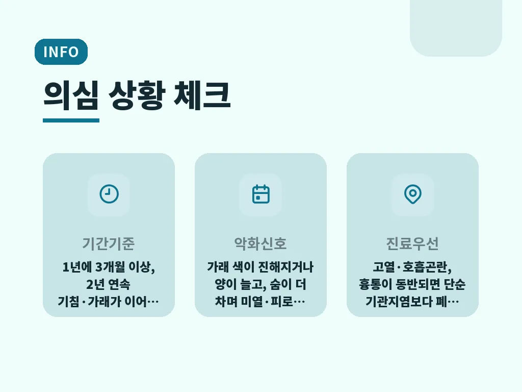 기관지염약을 쓸 때 주의할 점 이미지