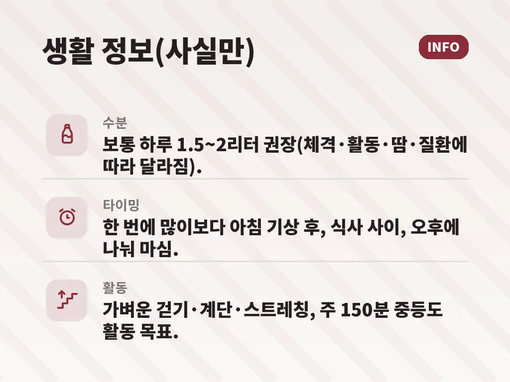 피해야 할 습관과 음식 이미지