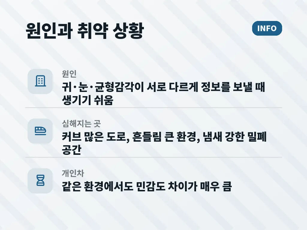 멀미증상 완화를 돕는 생활 습관 이미지