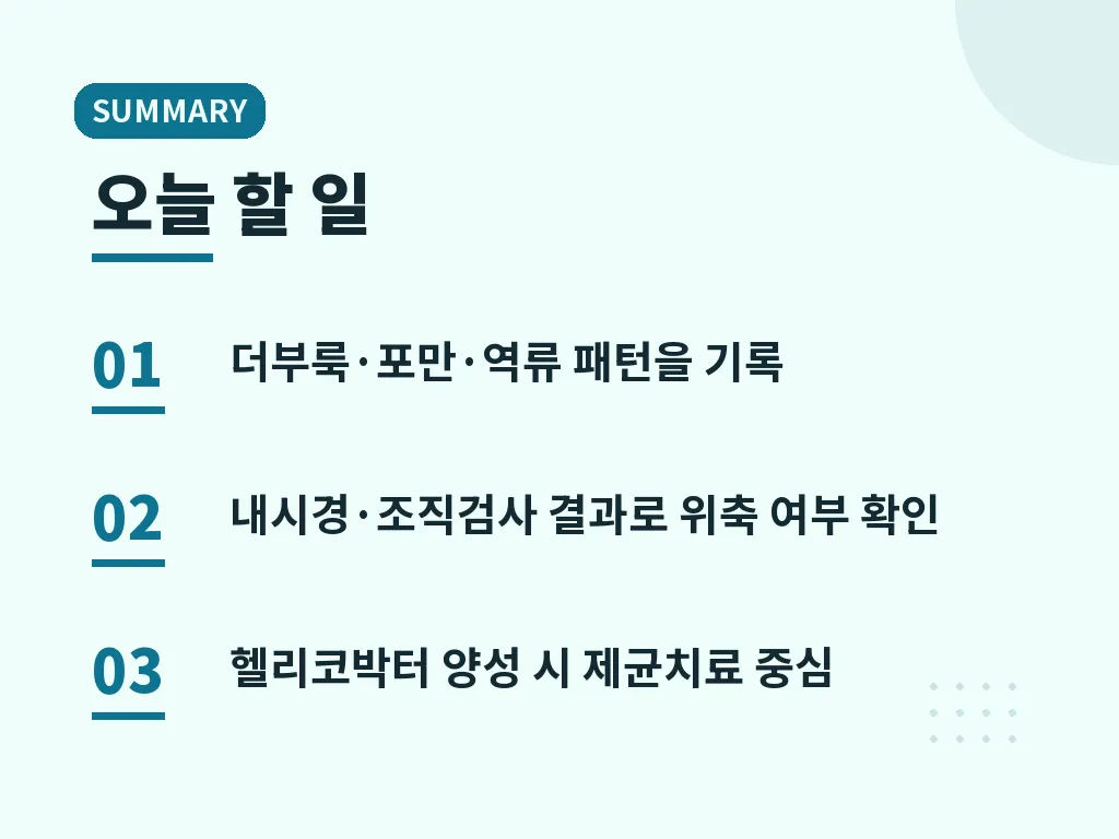위축성 위염 증상과 함께 자주 묻는 오해 이미지